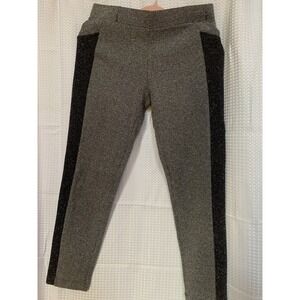 Eileen Fisher Womens Small Grey Casual Pants Textured Dark Gray Stripes‎